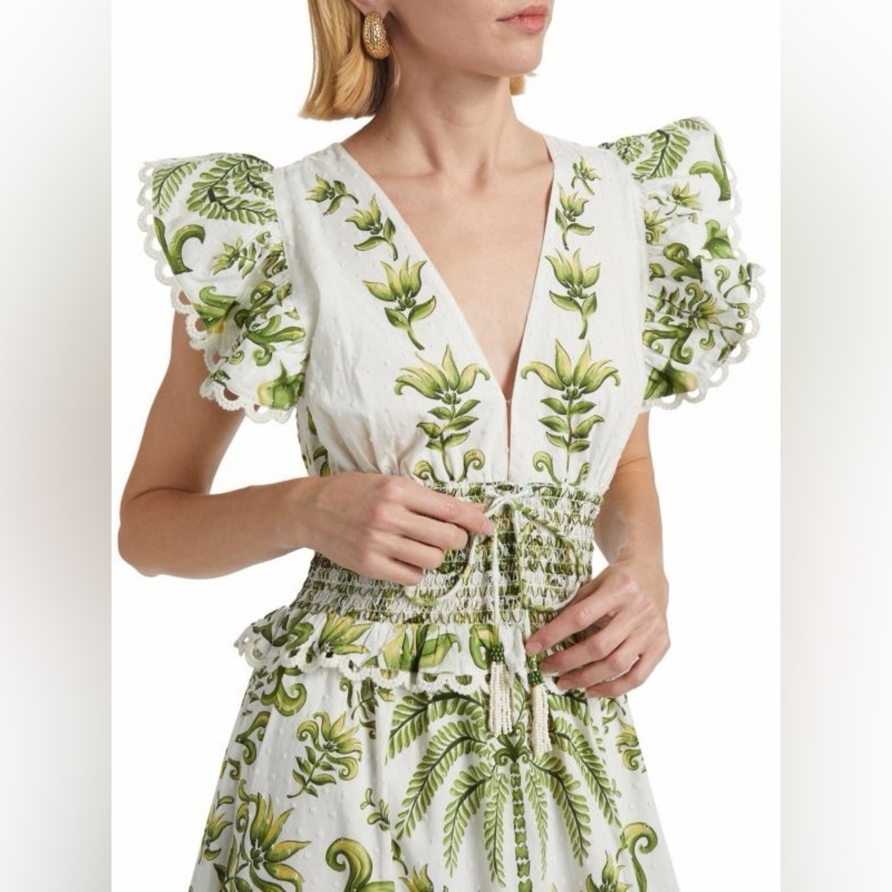 FARM RIO: Milani Flutter-Sleeve Maxi Dress - Picture 3 of 9